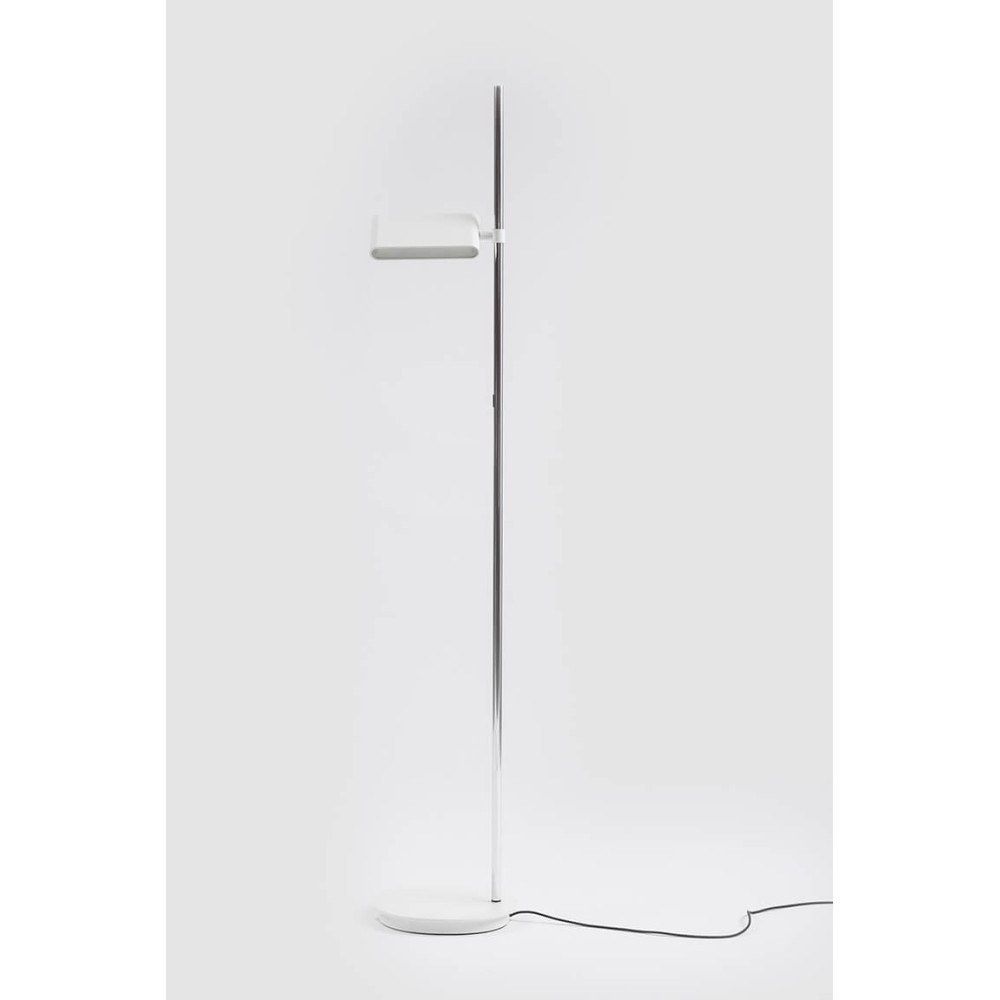 Designer floor lamp in powder coated metal and glass Two Flags Floor by Neil Poulton - Danese Milano