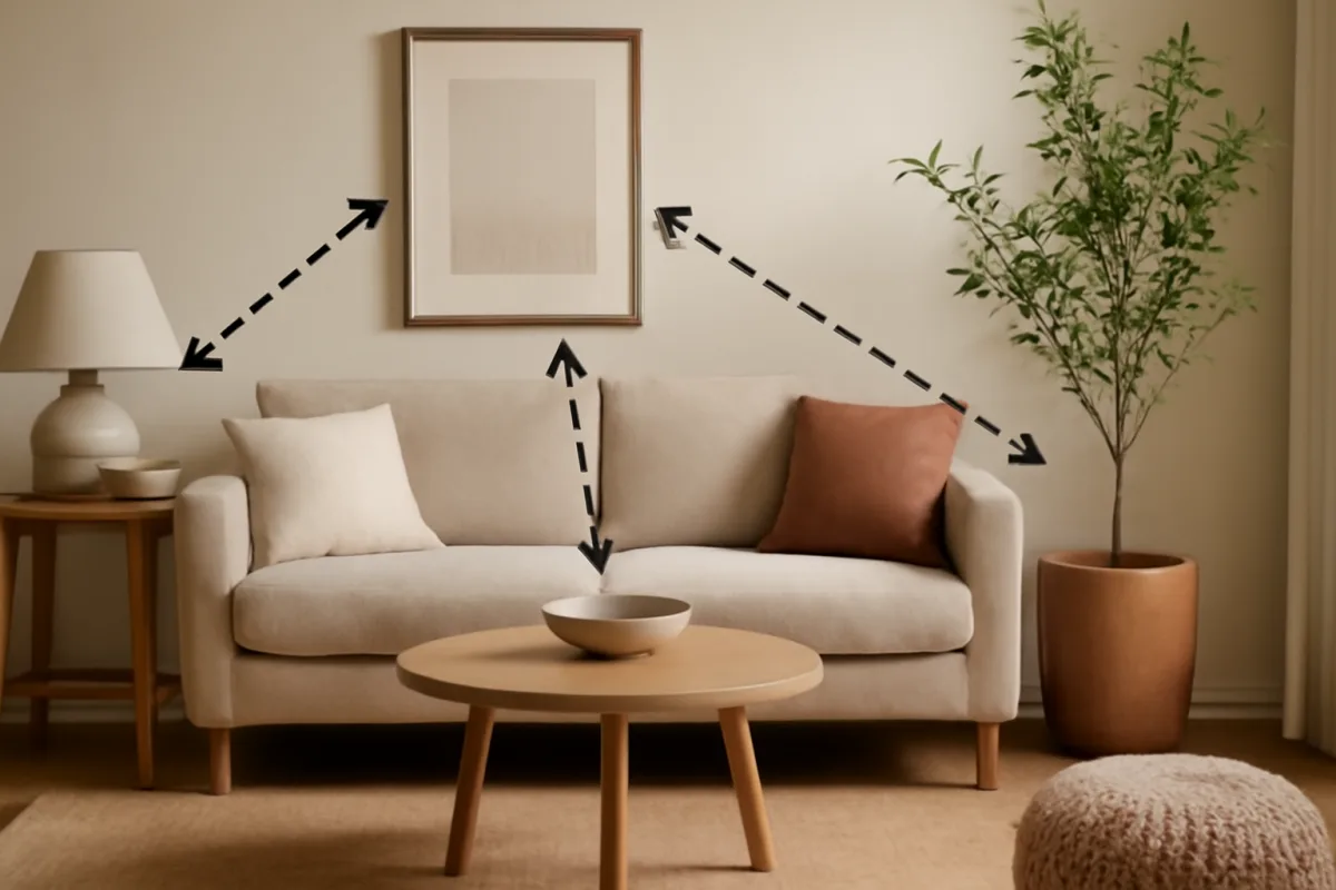 Distribuzione funzionale degli accessori d’arredo: la regola che migliora comfort ed estetica