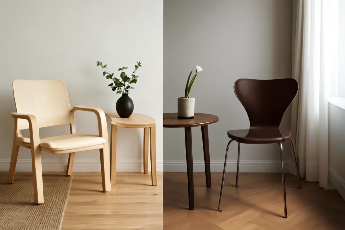 Differenza tra arredi Alvar Aalto e Arne Jacobsen: il dettaglio progettuale che cambia la percezione di ogni ambiente